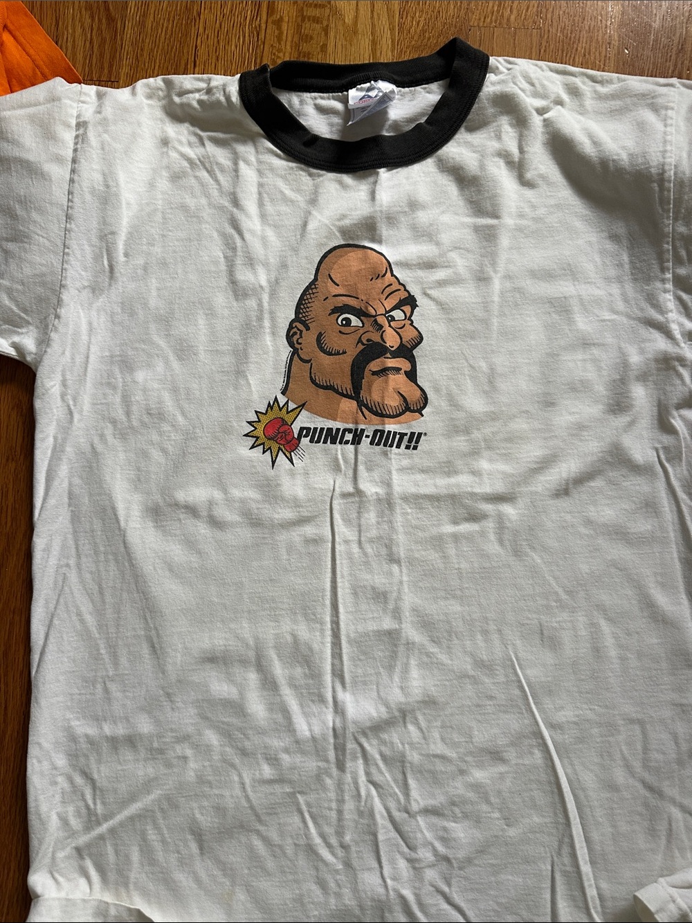 Punch-Out!! Graphic Ringer Tee - White with Black Trim